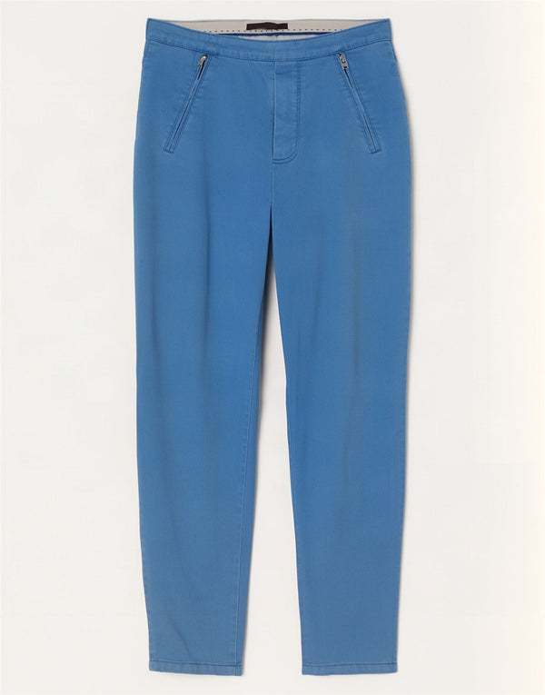 Pantaloni tăiați pentru femei Marks & Spencer slim UK 8 Small W26 L25 Blue Bumbac