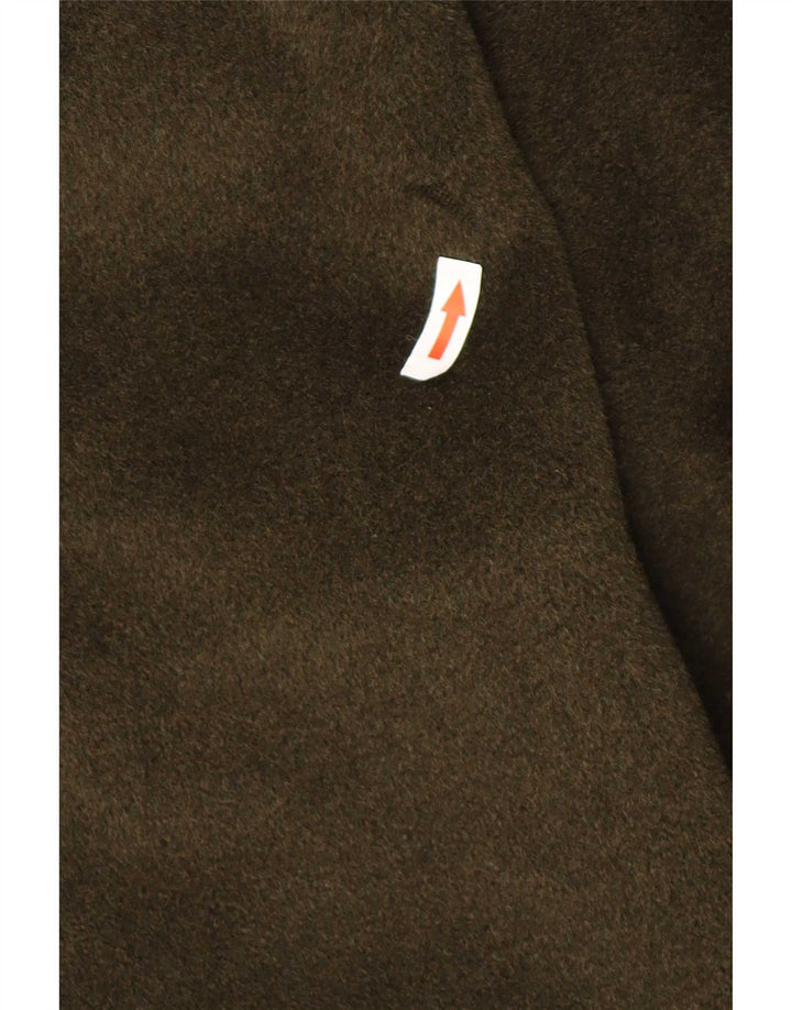 Max Mara Damenmantel UK 12 Medium Khaki Schurwolle