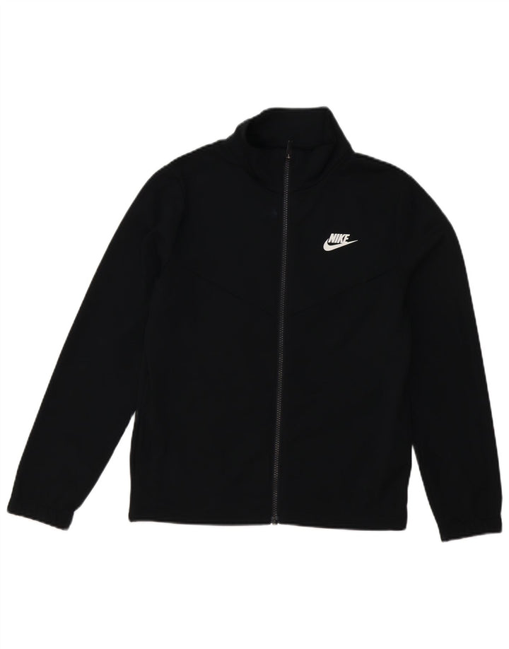 Nike Boys Graphic Chándal Top Chaqueta 12-13 años Grande Negro Poliéster