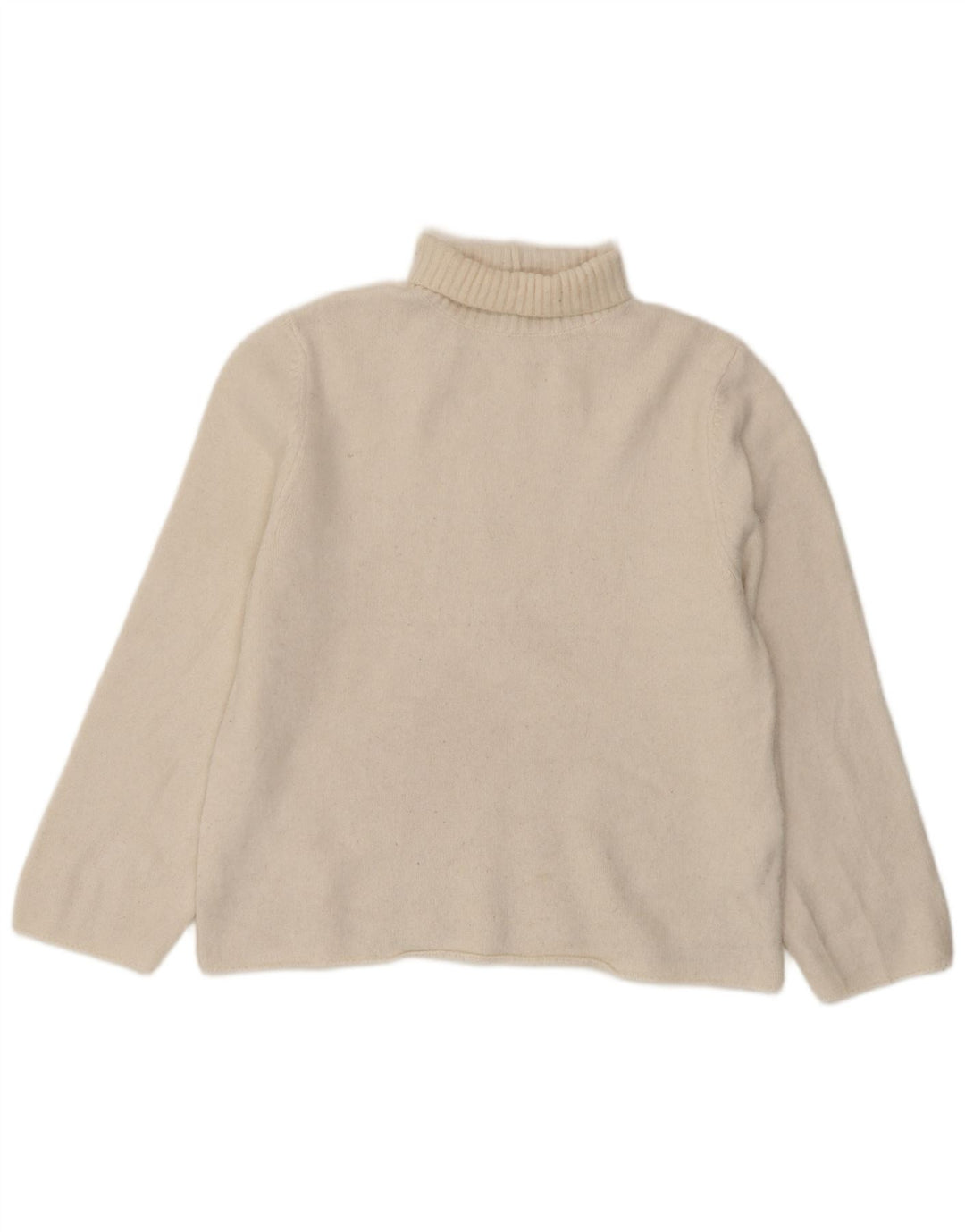 Zara Damen-Pullover mit Rollkragen, übergroß, Gr. 10, Größe S, Weiß, Acryl