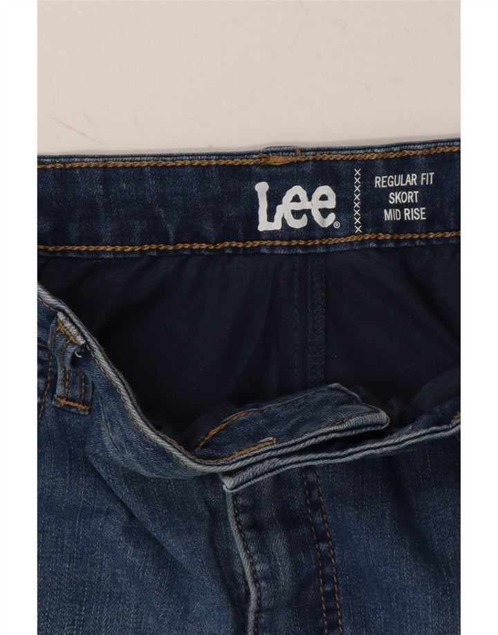 LEE Womens Mid Rise Regular Fit Denim Skirt W31 Medium Navy Blue Cotton Vintage Lee and Second-Hand Lee from Messina Hembry 