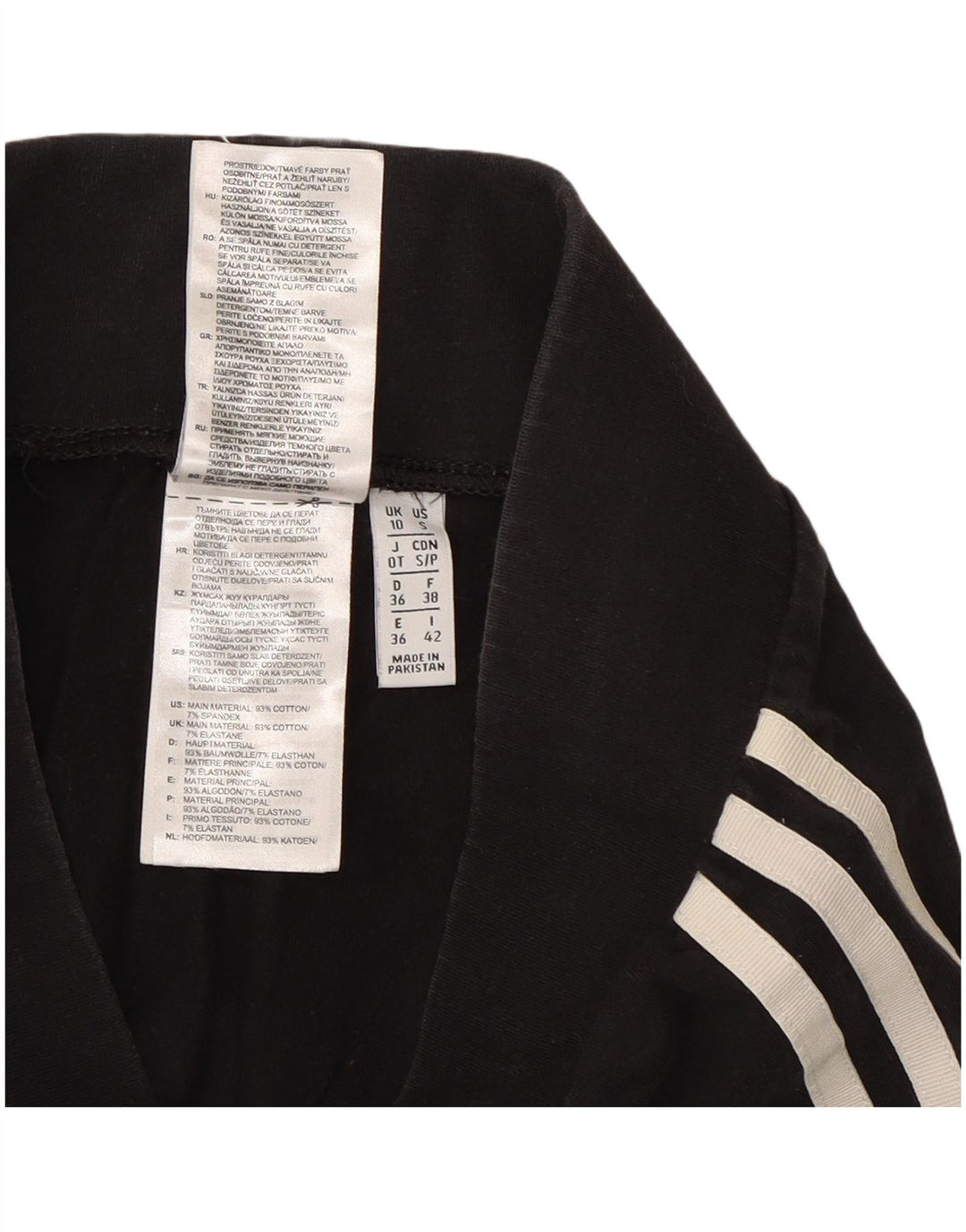 Adidas Womens Leggings UK 10 Small Black Cotton
