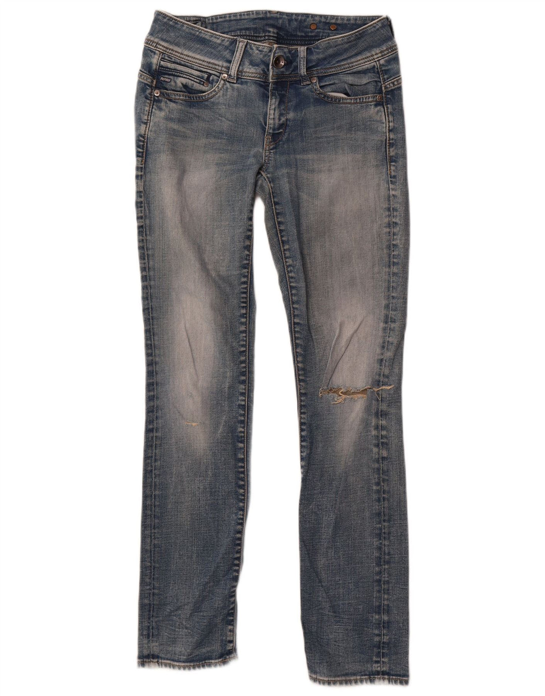 G-Star Womens Distressed Skinny Jeans W30 L31 Blue