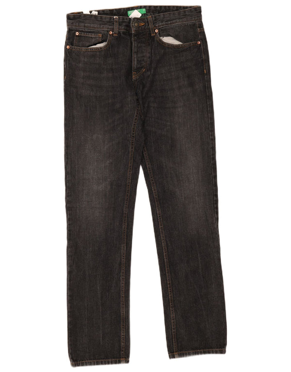 Benetton Mens Slim Jeans W31 L32 Grey