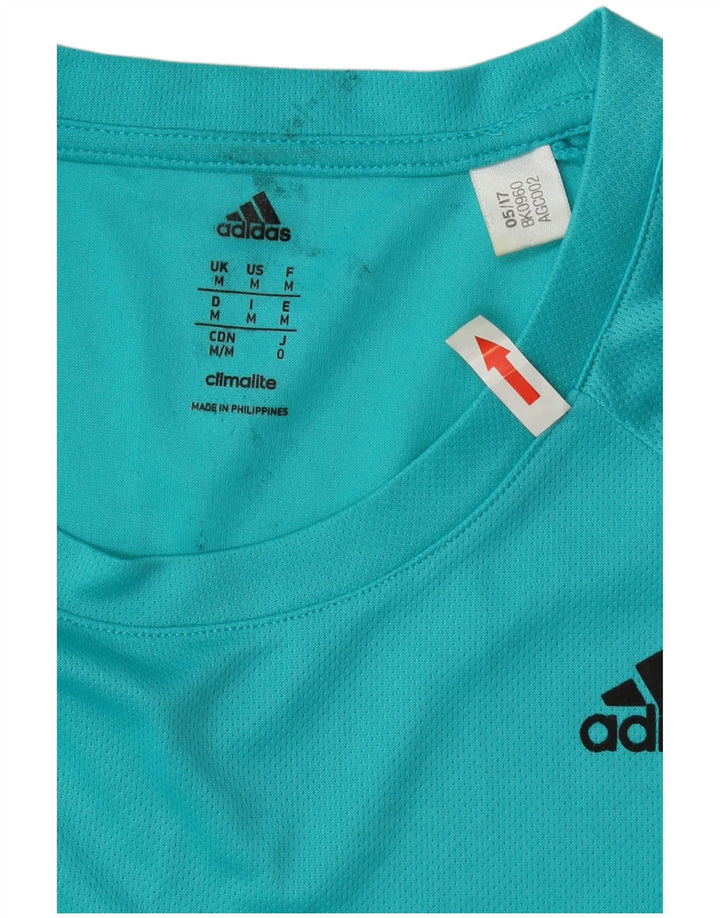 Adidas Herre Climalite T-Shirt Top Medium Turkis
