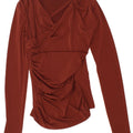 Zara Dametop Langærmet UK 8 Lille brun polyester