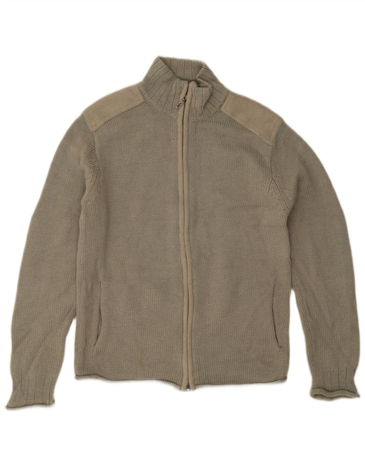 French Connection Jersey tipo cárdigan para hombre de lana color caqui medio