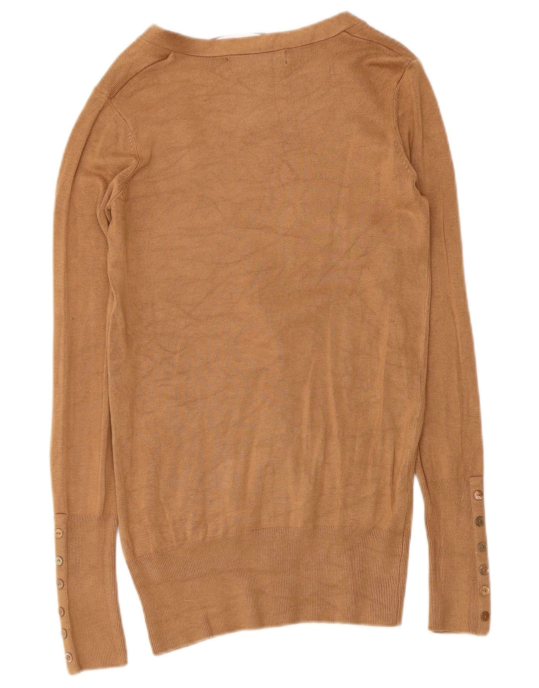 Zara Womens Cardigan Sweater UK 10 Small Beige Rayon