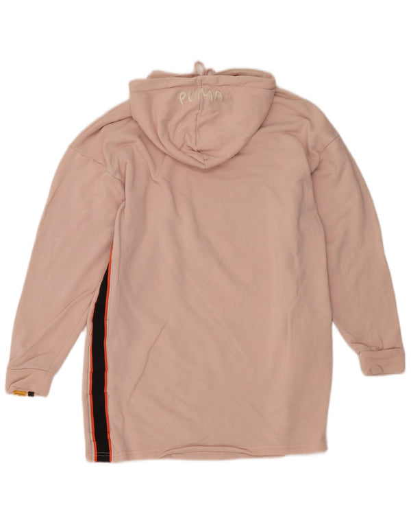 Puma Robe à capuche graphique surdimensionnée pour femme UK 10 Small Rose Colourblock