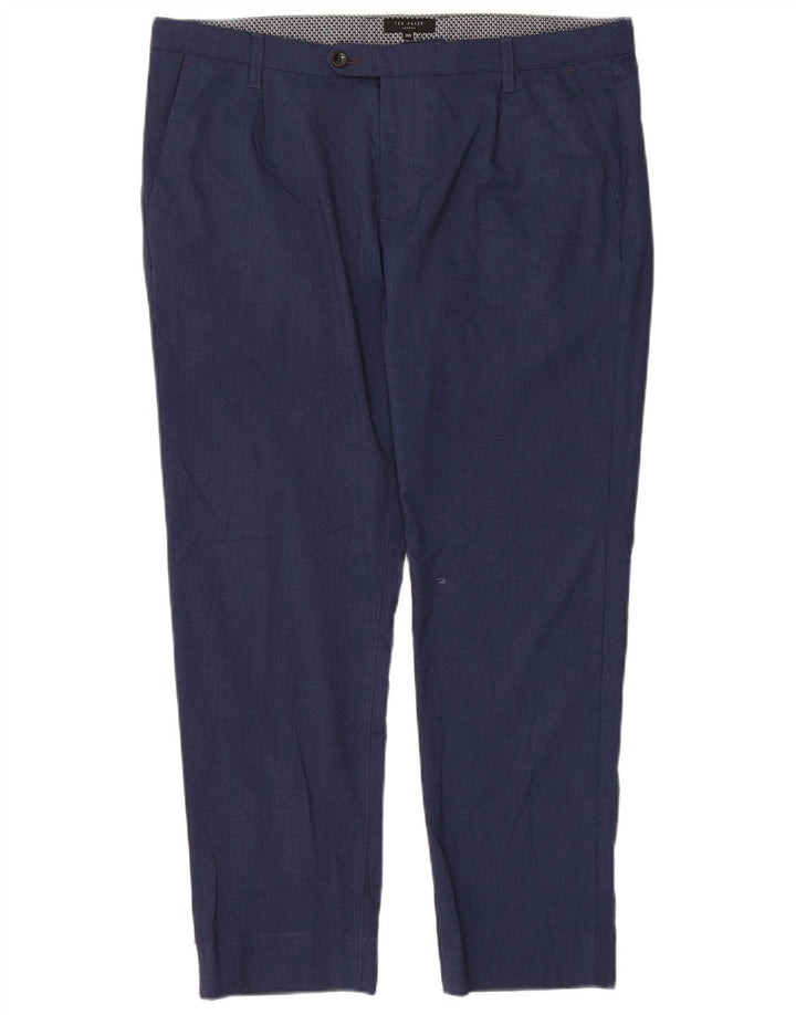Ted Baker Slim-Anzughose für Herren, W36, L28, Marineblau, Polyester