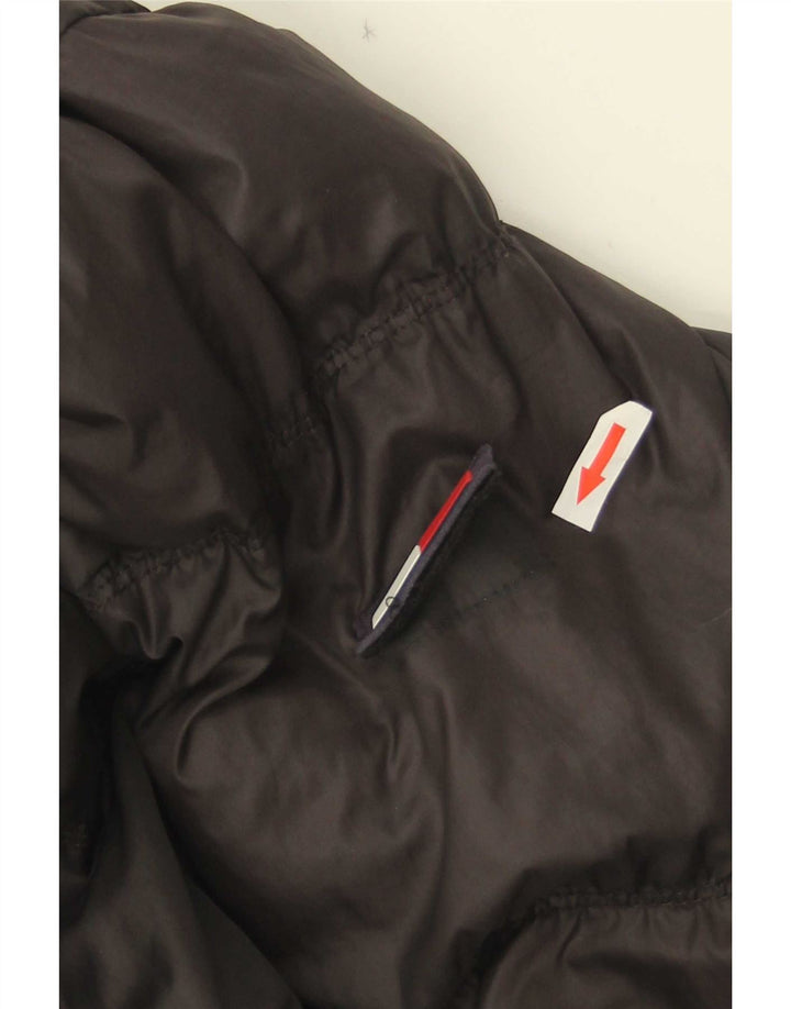 Tommy Hilfiger Mens Hooded Padded Jacket UK 38 Medium Black Polyester
