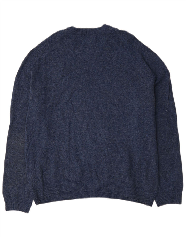 Marks & Spencer Mens Crew Neck Jumper Sweater 2XL Navy Blue Flecked