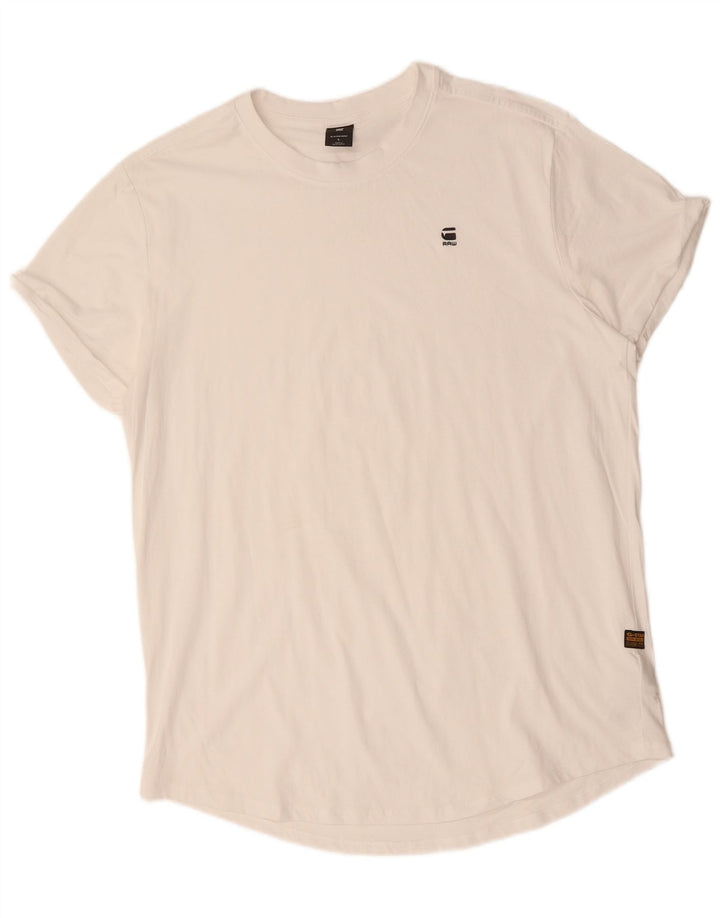 T-shirt da uomo G-STAR Top grande in cotone bianco