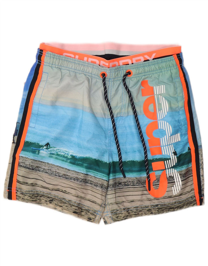 Superdry Badeshorts med grafisk abstrakt mønster til mænd Medium flerfarvet