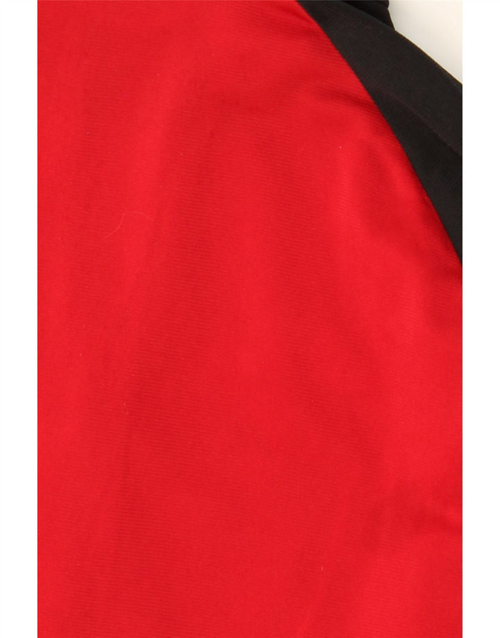 ADIDAS Boys Tracksuit Top Jacket 11-12 Years Large Red Colourblock Vintage Adidas and Second-Hand Adidas from Messina Hembry 