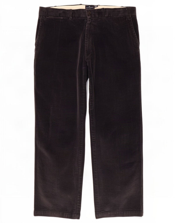 Marks & Spencer Mens Blue Harbour Straight Corduroy Παντελόνι W40 L31 Navy