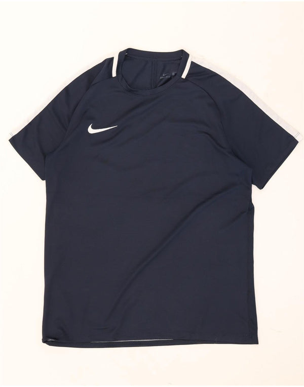 Nike Herren Dri Fit T-Shirt-Oberteil, groß, Marineblau, Farbblock