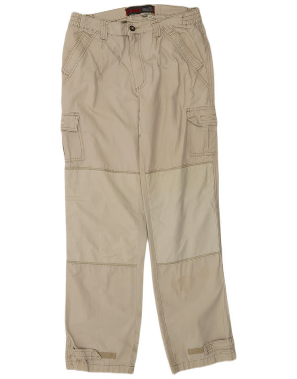 Pantaloni cargo dritti da uomo Slam con giacca a vento IT 46 Small W32 L33 Beige