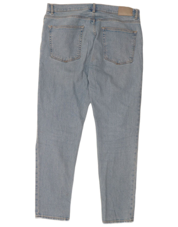 Jeans slim da uomo Zara EU 44 Large W34 L30 cotone blu