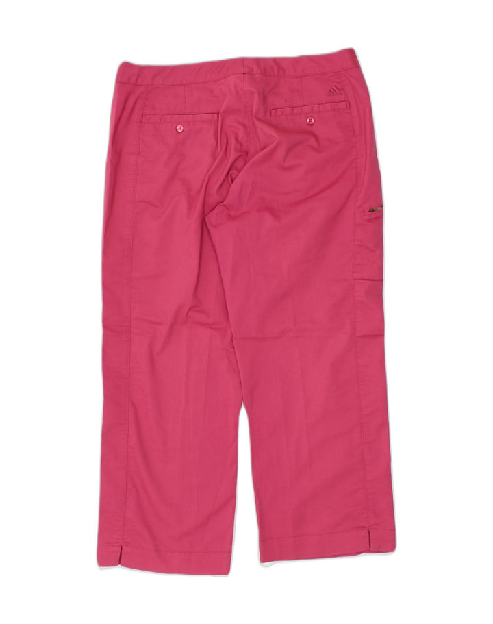 ADIDAS Womens Stretch Straight Capri Trousers US 10 Large W32 L24 Pink | Vintage Adidas | Thrift | Second-Hand Adidas | Used Clothing | Messina Hembry 