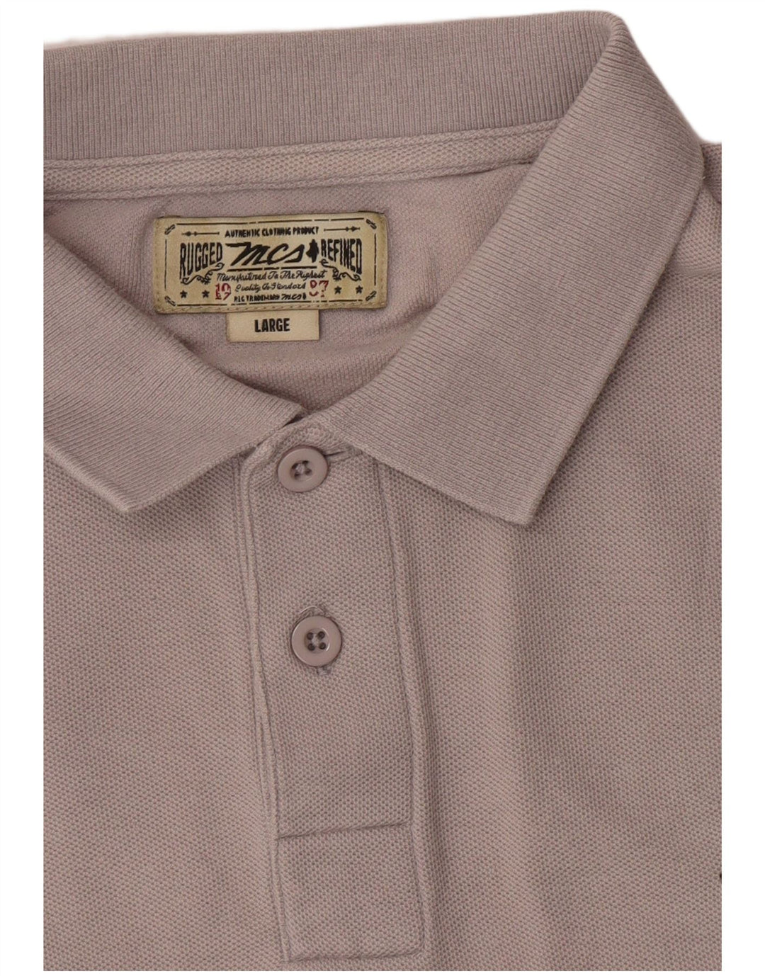 Marlboro Classics Mens Long Sleeve Polo Shirt Large Grey