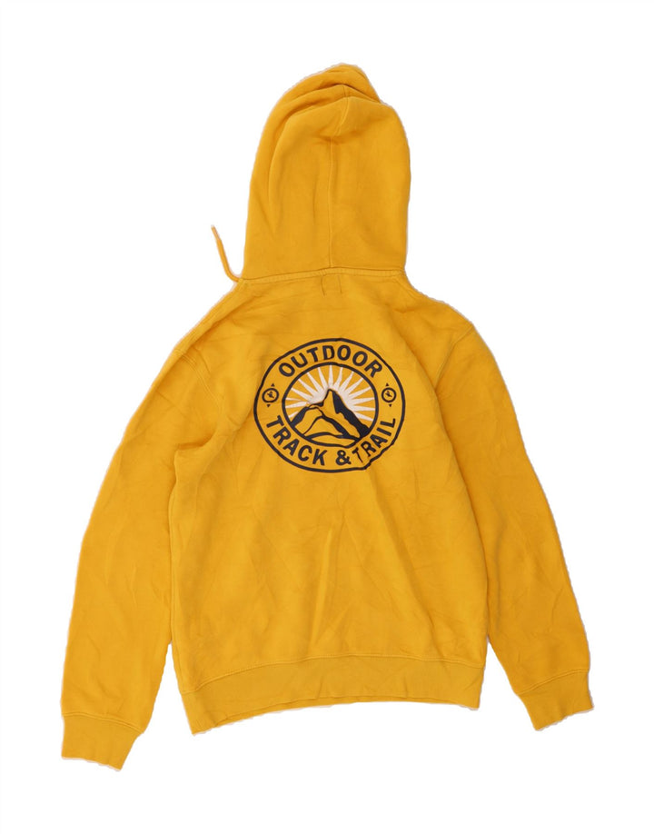 H&M Mens Graphic Hoodie Jumper XS Yellow Cotton Vintage H&M and Second-Hand H&M from Messina Hembry 