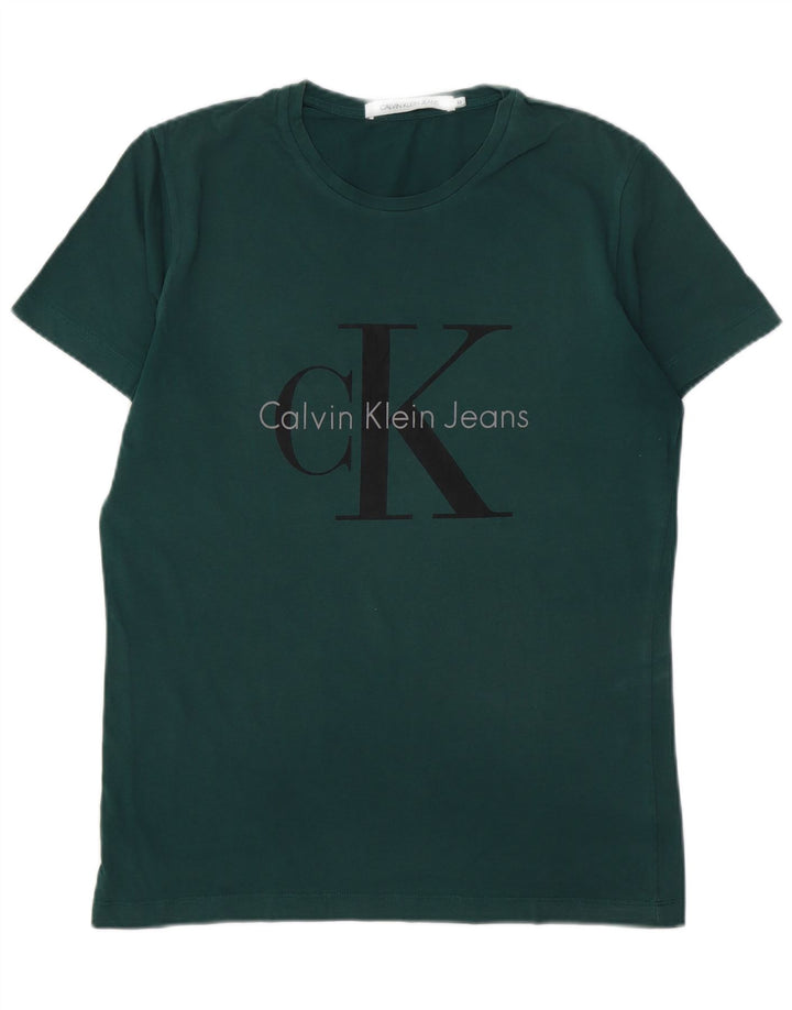 CALVIN KLEIN JEANS T-shirt grafica da uomo verde medio