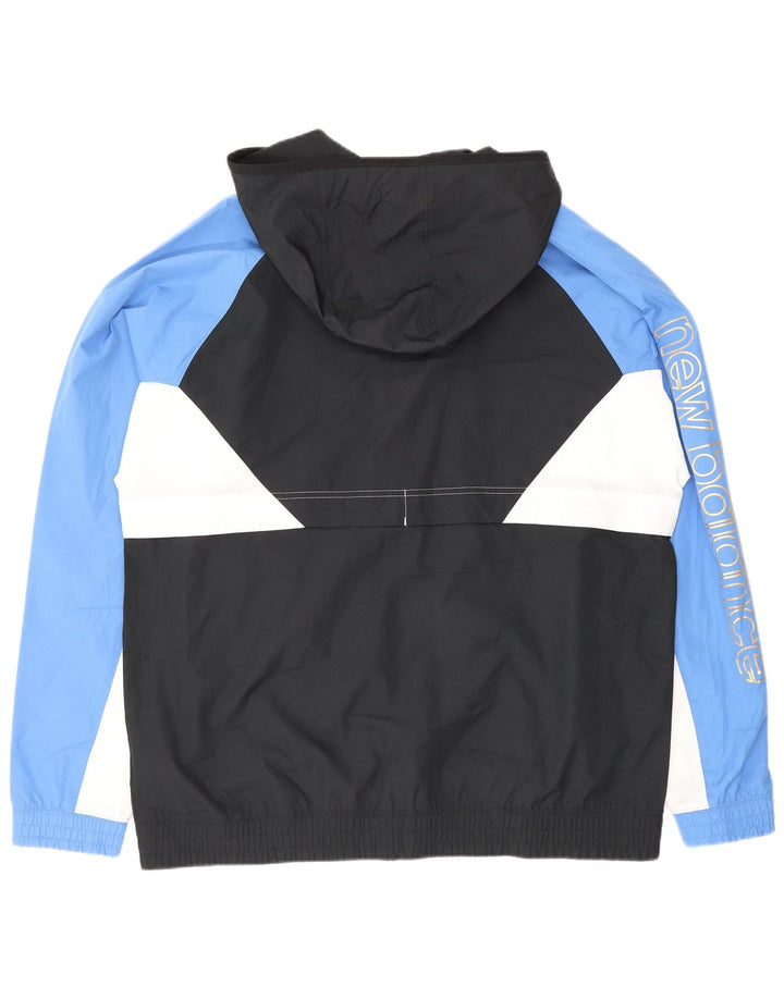 New Balance Mens Graphic Tracksuit Top Jacket Large Black Colourblock