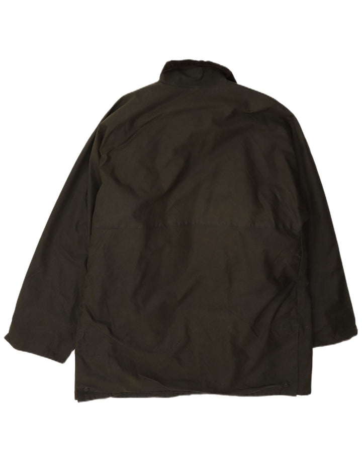 Vintage Mens Waxed Cotton Jacket UK 40 Large Green
