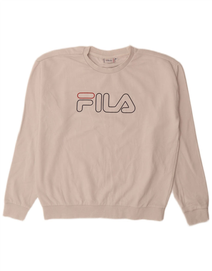 Felpa grafica da donna Fila Jumper UK 14 Medium White