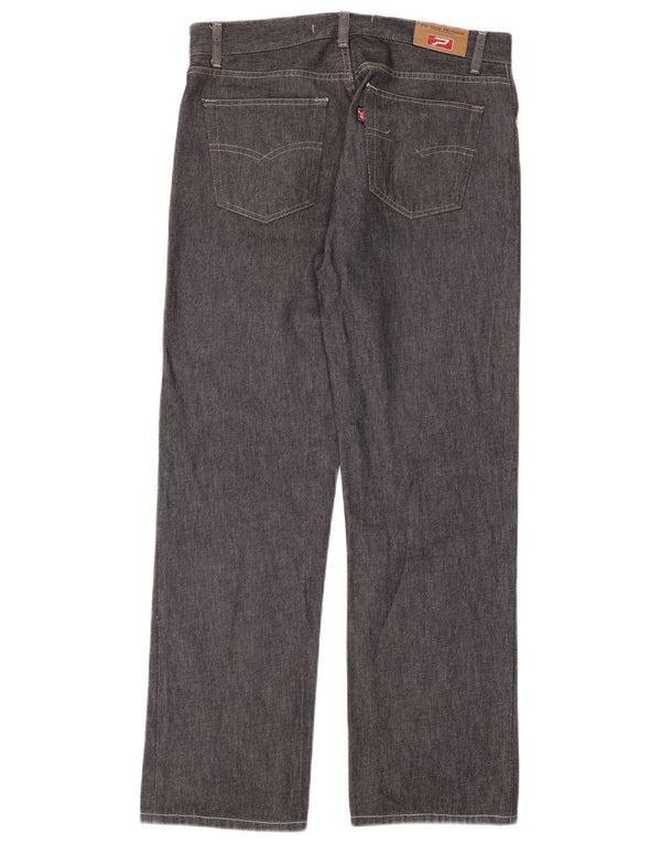 Pit Stop Mens Straight Jeans W34 L32 Grey