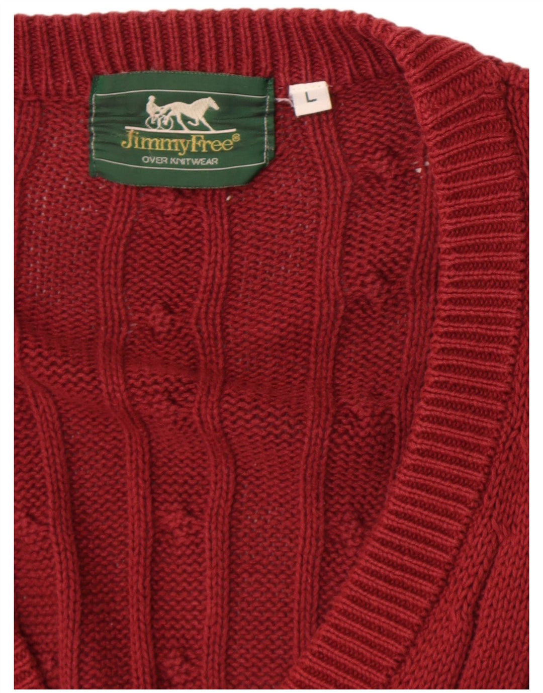 VINTAGE Herre Cardigan Sweater Large Burgundy