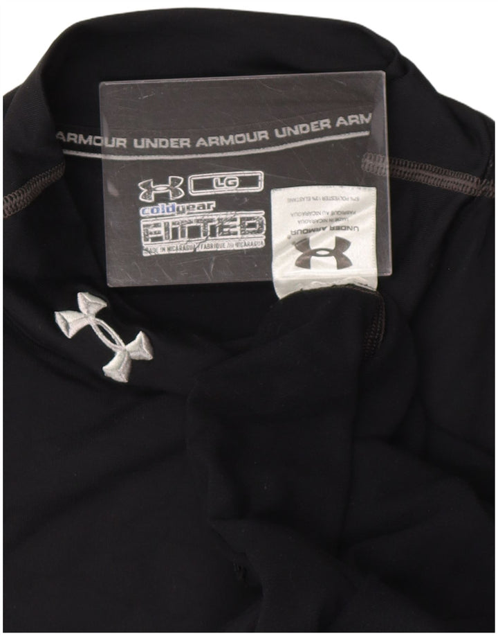 Męska koszulka Cold Gear z długim rękawem UNDER ARMOUR, duży, czarny poliester
