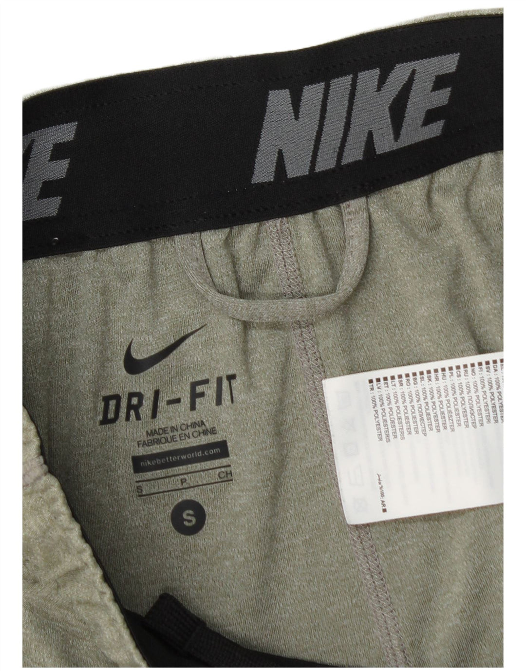 Męskie spodenki sportowe Nike Dri Fit, małe, zielone, z poliestru