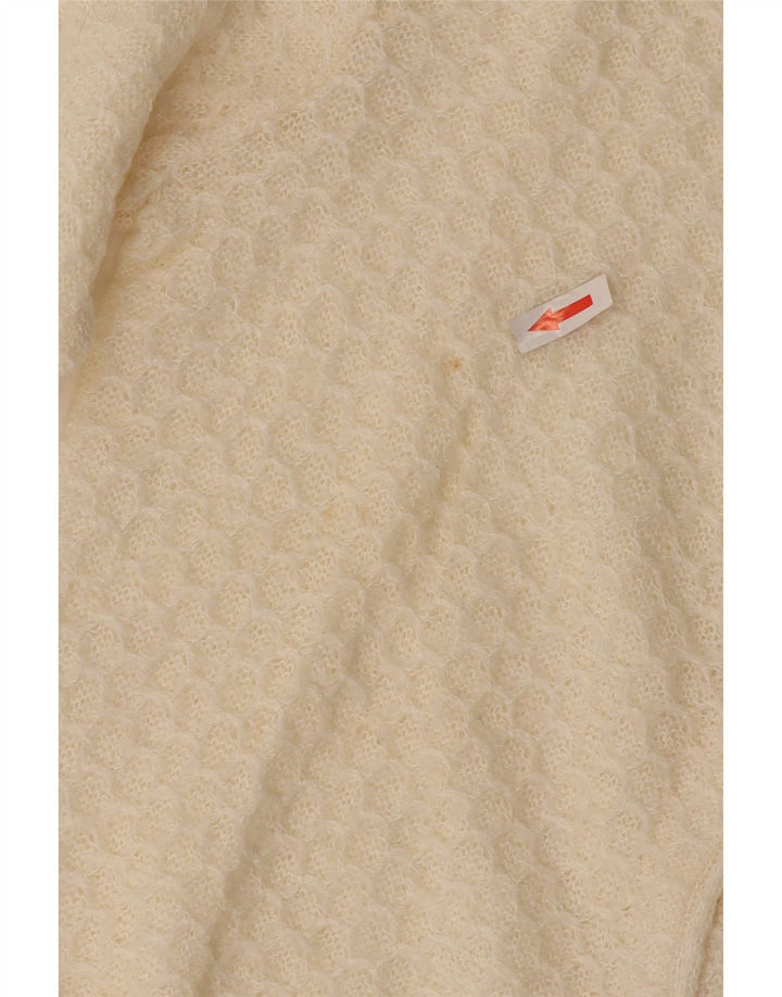 Vintage Womens Cardigan Sweater UK 10 Small Off White
