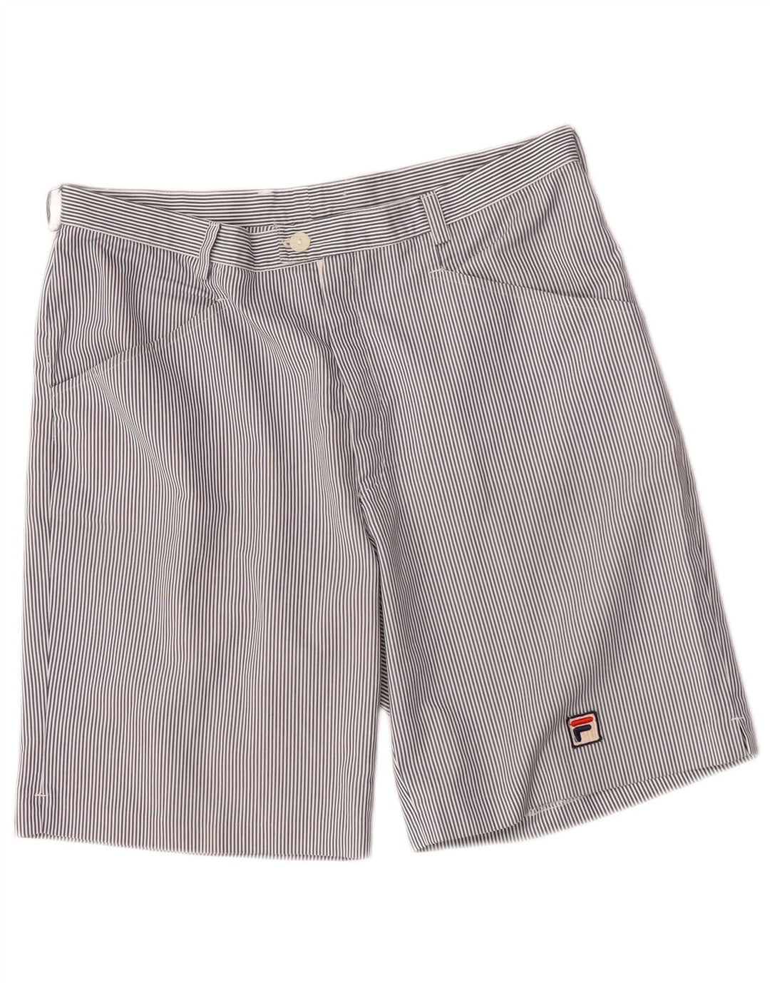 Pantaloncini casual da donna Fila W32 grandi gessati blu