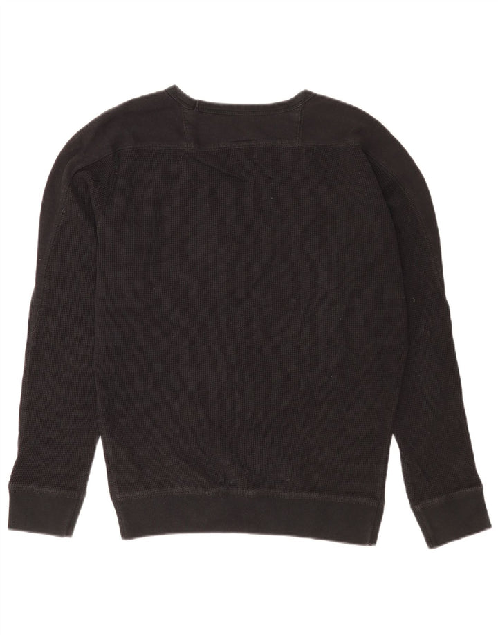 Diesel Herren-Sweatshirt-Pullover aus mittelschwarzer Baumwolle