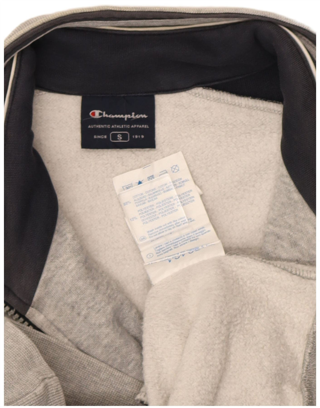 Champion Mens Regular Fit Tracksuit Top Jacket Small Grey Colourblock
