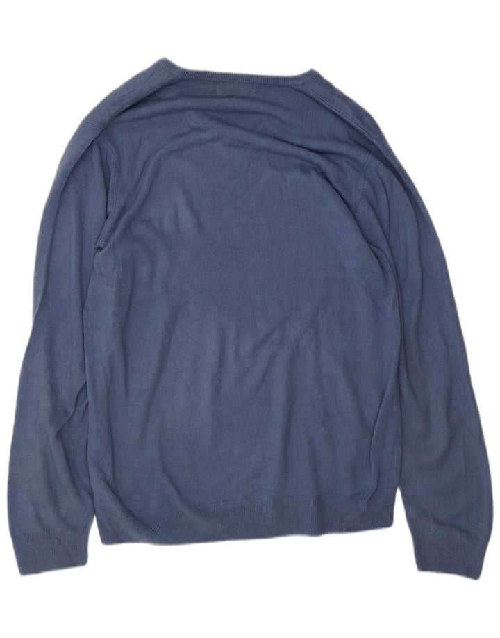 Marks & Spencer Herre Blue Harbor V-hals sweater Large Navy Blue