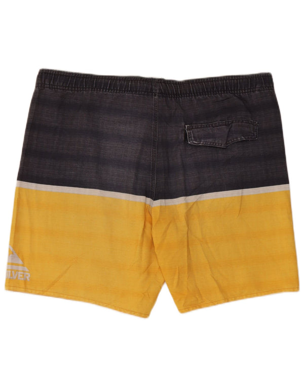 Quiksilver Mens Graphic Swimming Shorts Large Black Colourblock