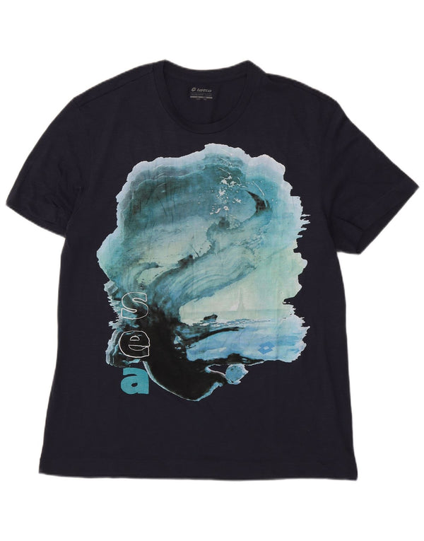 Lotto Herre Grafisk T-Shirt Top 3XL Navy Blue Polyester