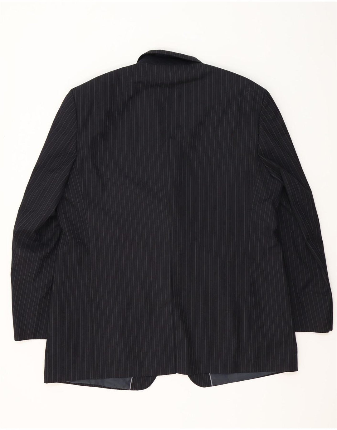 Marks & Spencer Herre 3-knaps blazerjakke UK 48 2XL Marineblå nålestribe
