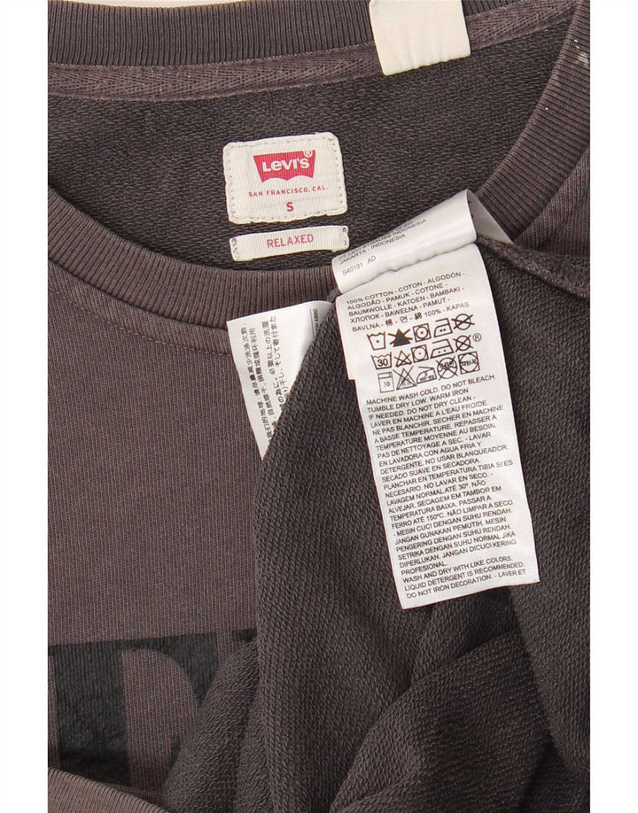 Levi's Mens Relaxed Graphic Sweatshirt Jumper Small Grey Cotton