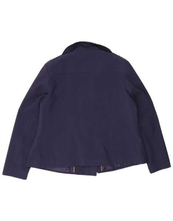 Marks & Spencer Damen Pea Coat UK 16 Large Marineblau Polyester