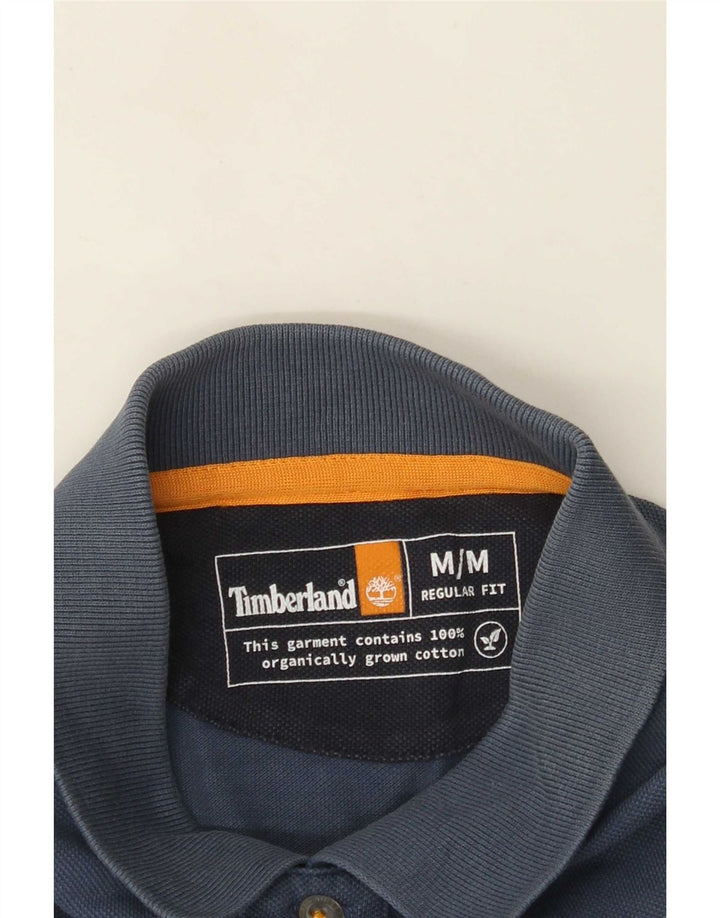 Timberland Mens Regular Fit Polo Shirt Medium Blue Cotton
