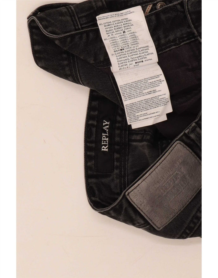 Replay Jeans Slim Masculino W32 L27 Algodão Preto