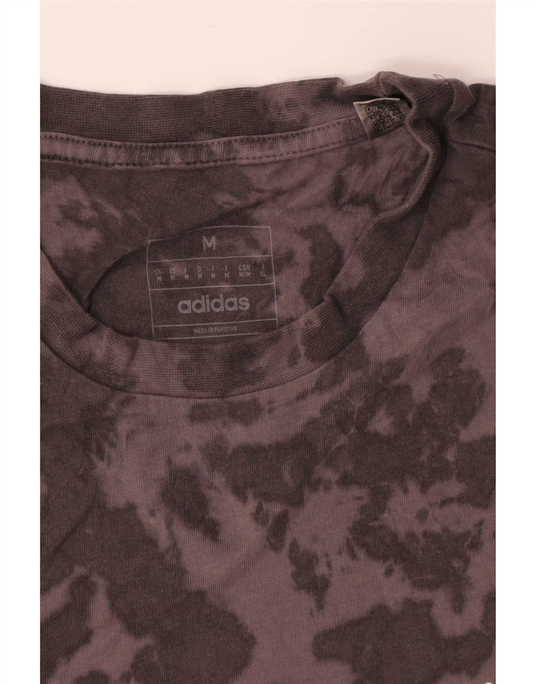 Adidas Mens T-Shirt Top Medium Grey Tie Dye Cotton