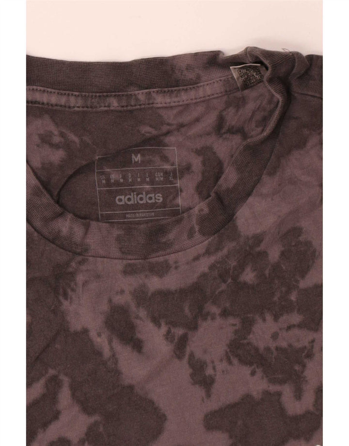 Adidas Mens T-Shirt Top Medium Grey Tie Dye Cotton
