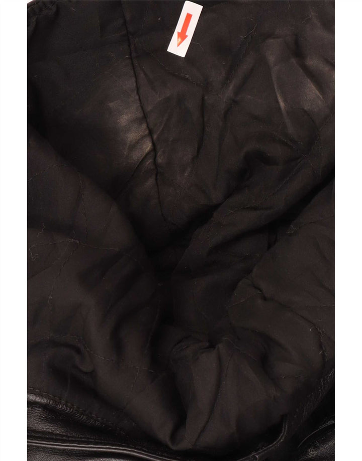 Conbipel Herren-Duffle-Lederjacke mit Kapuze IT 56 2XL Schwarz