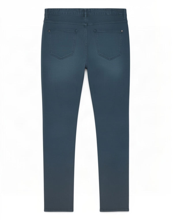 Pantaloni casual slim da uomo Zara EU 42 Large W32 L32 cotone blu navy